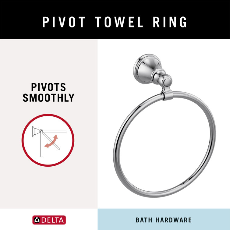 Chrome Wall Mounted Round Towel Ring Bath Accessory