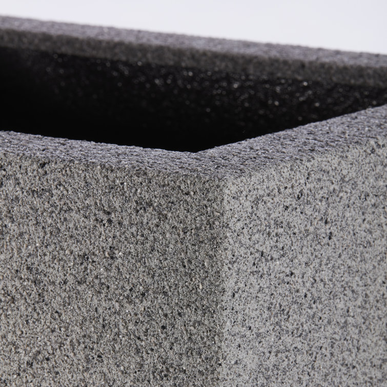 Gray Granite Extra Large Rectangular Polymer Planter