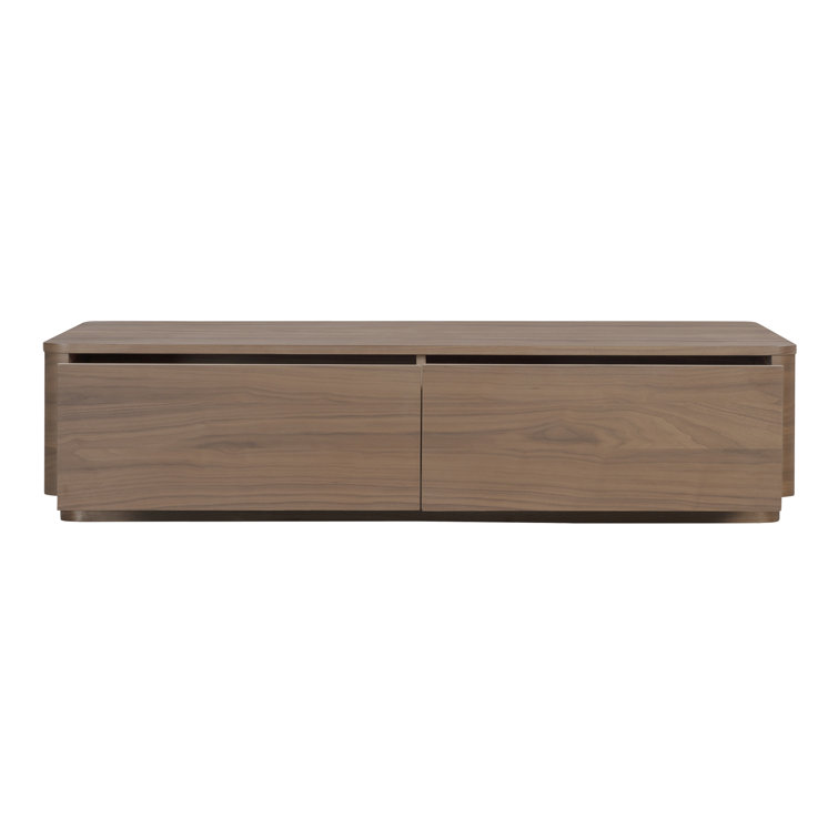 Walnut Rectangular Wood Coffee Table with Storage