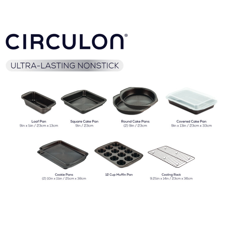 Circulon 10-Piece Chocolate Brown Nonstick Bakeware Set