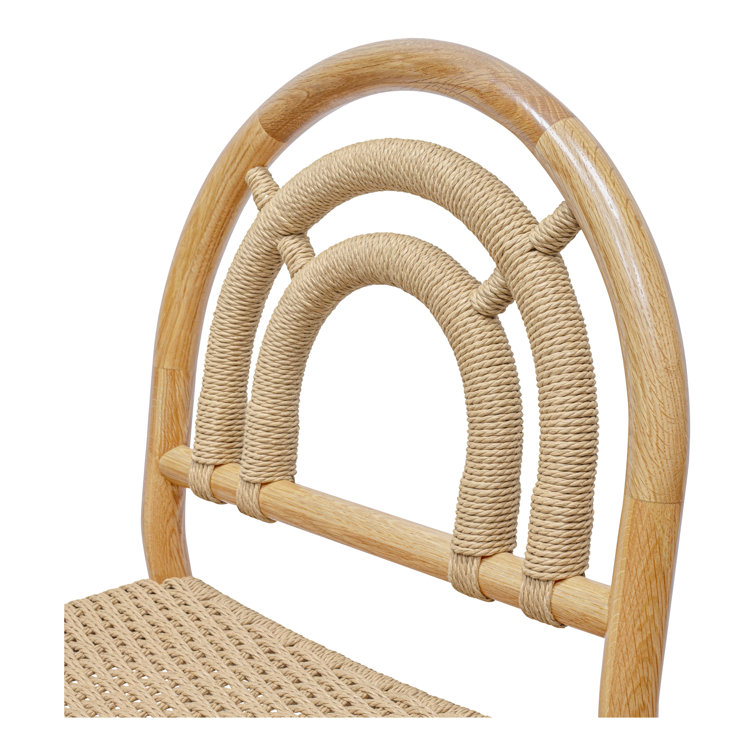 Natural Oak and Cane Arched Back Dining Chair Set