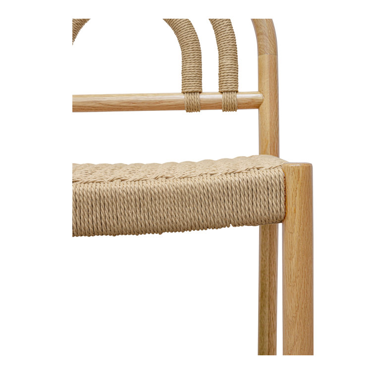 Natural Oak and Cane Arched Back Dining Chair Set