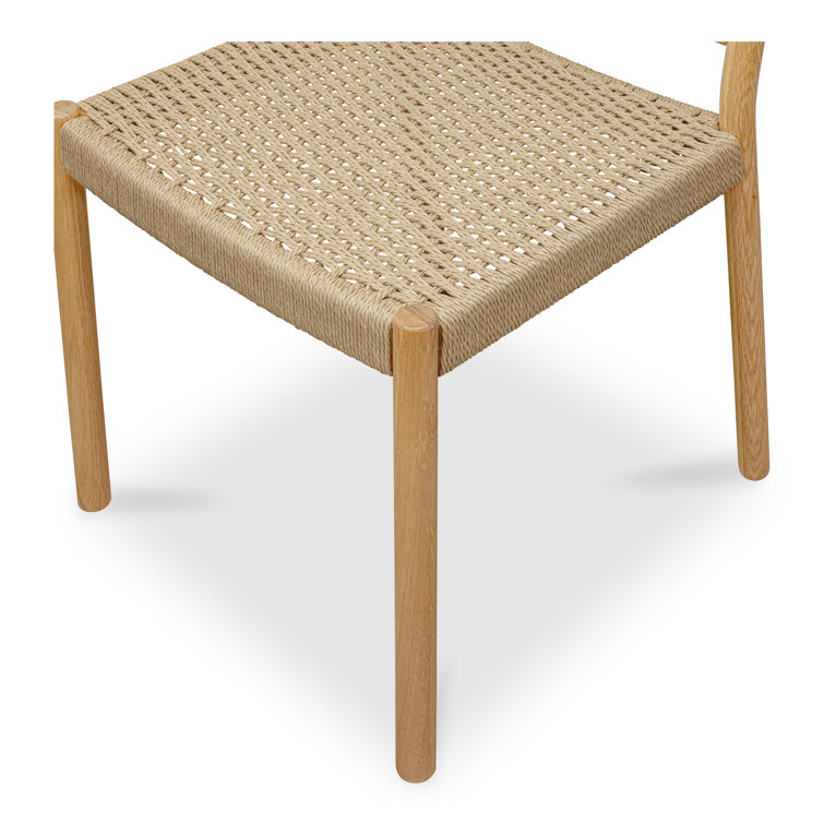 Natural Oak and Cane Arched Back Dining Chair Set