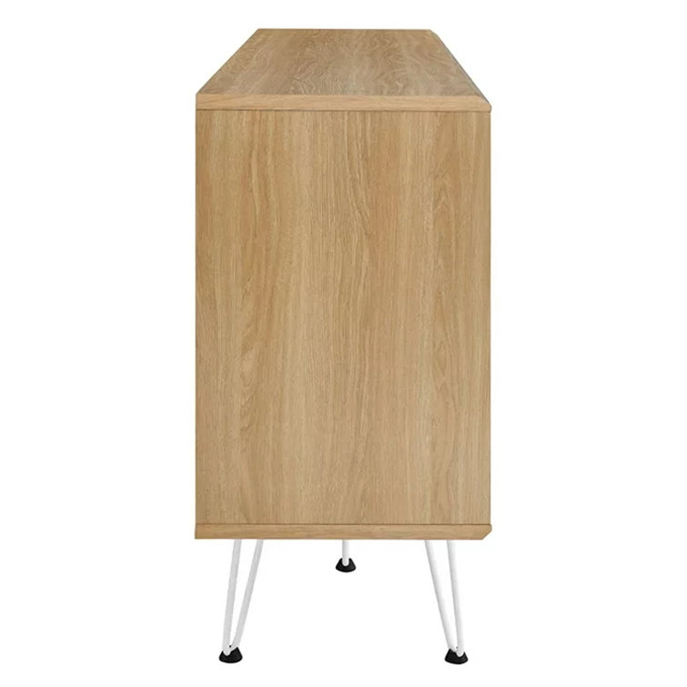 Nomad Modern Oak Sideboard with Sliding Metal Mesh Doors