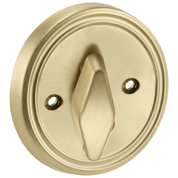 Satin Gold Single Cylinder Deadbolt with Latch