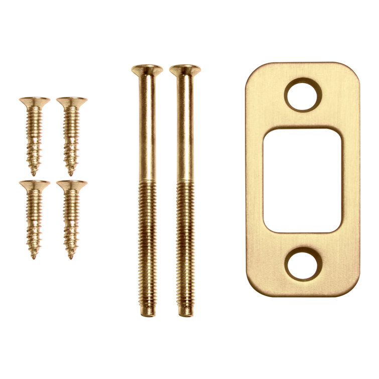 Satin Gold Single Cylinder Deadbolt with Latch