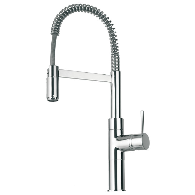 Elba Chrome Single Handle Pull-Down Kitchen Faucet