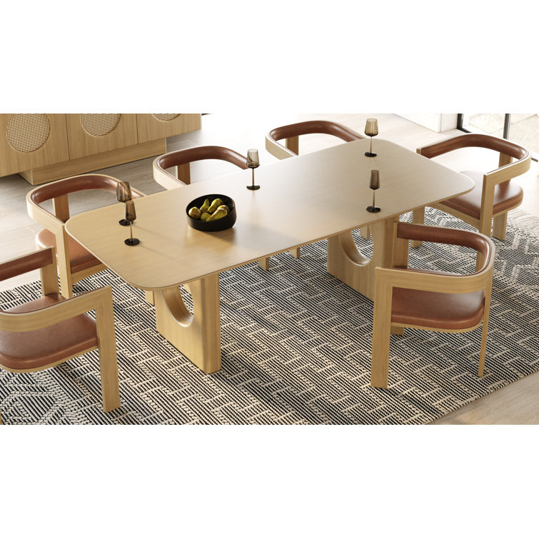Amadeus 90'' White Oak Veneer Dining Table