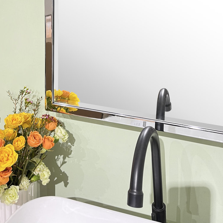 Haddison Chrome 24" x 16" Recessed Medicine Cabinet with Mirror