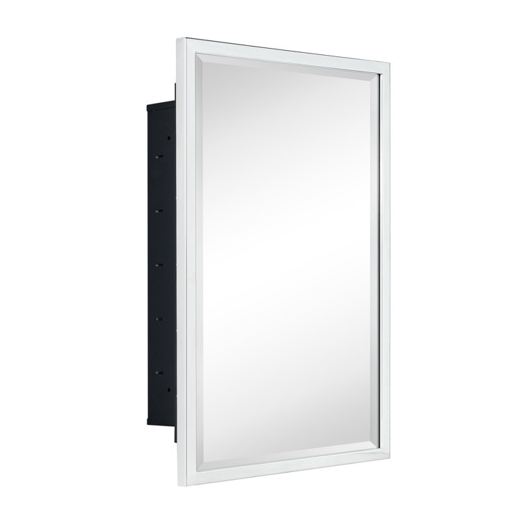 Haddison Chrome 24" x 16" Recessed Medicine Cabinet with Mirror