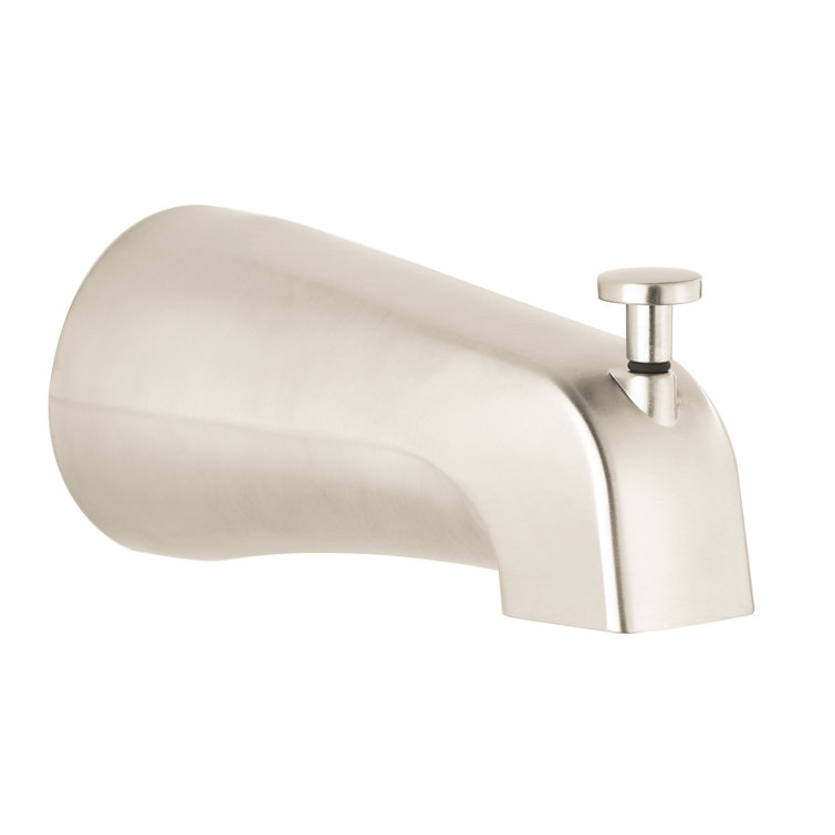 Brushed Nickel Wall Mounted Tub Spout with Diverter