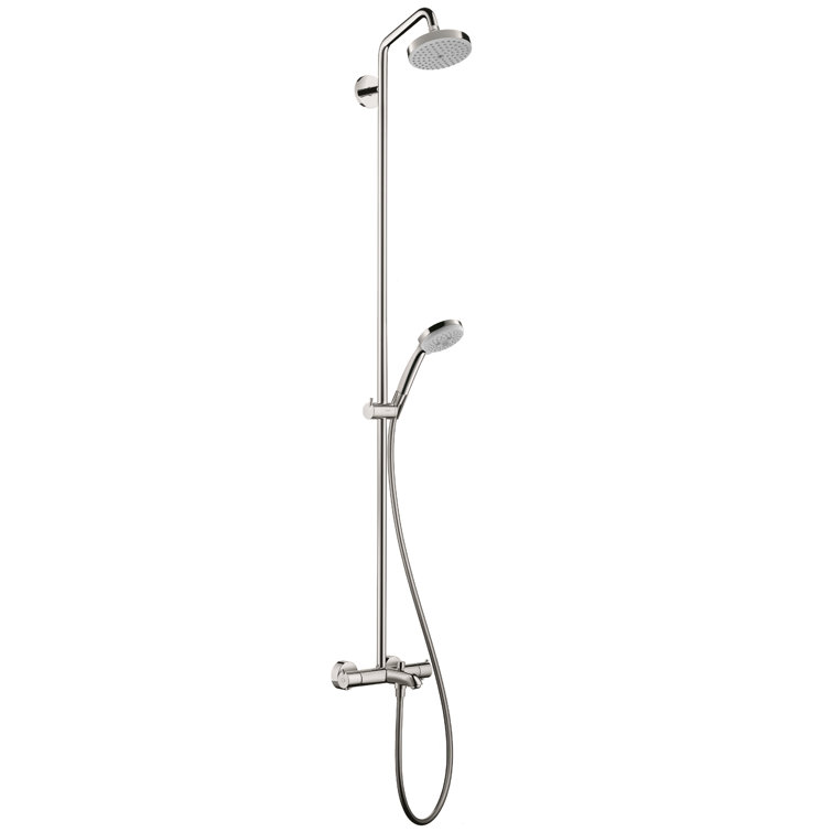 Chrome Adjustable Height Multi-Head Shower System