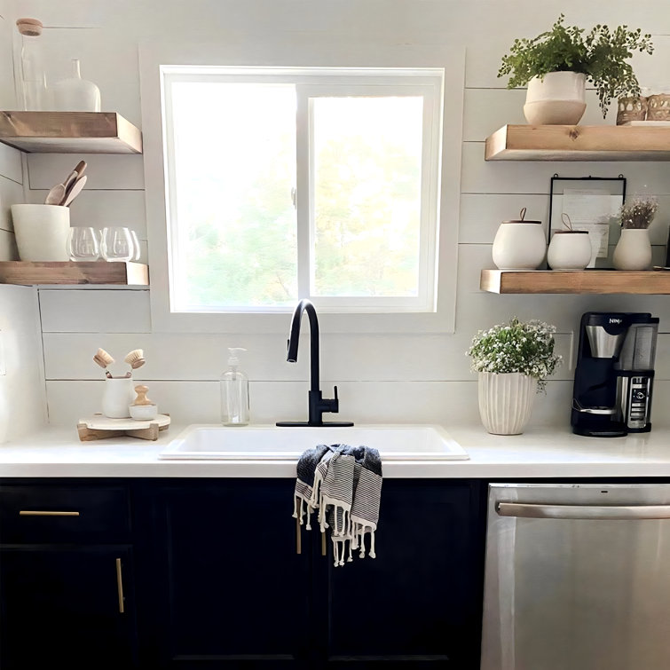 Jackson Crisp White Fireclay 33" Single Bowl Drop-In Kitchen Sink