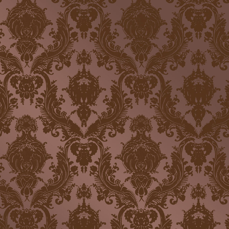 Platinum Damask Textured Peel and Stick Wallpaper Roll