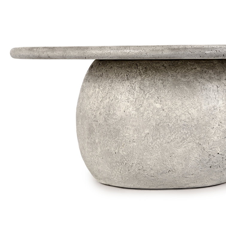 Ilya 42'' Gray Concrete Outdoor Coffee Table