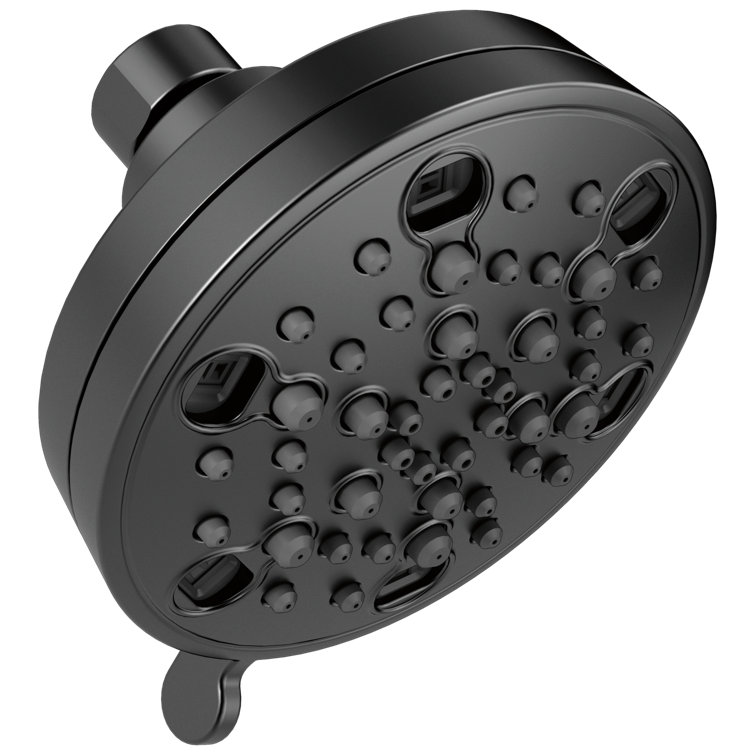 Matte Black Stainless Steel Multi-Setting Wall Mount Shower Head