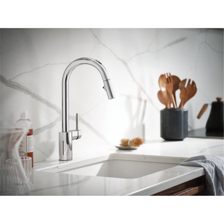 Chrome Touchless Pull-Down Kitchen Faucet with Smart Control
