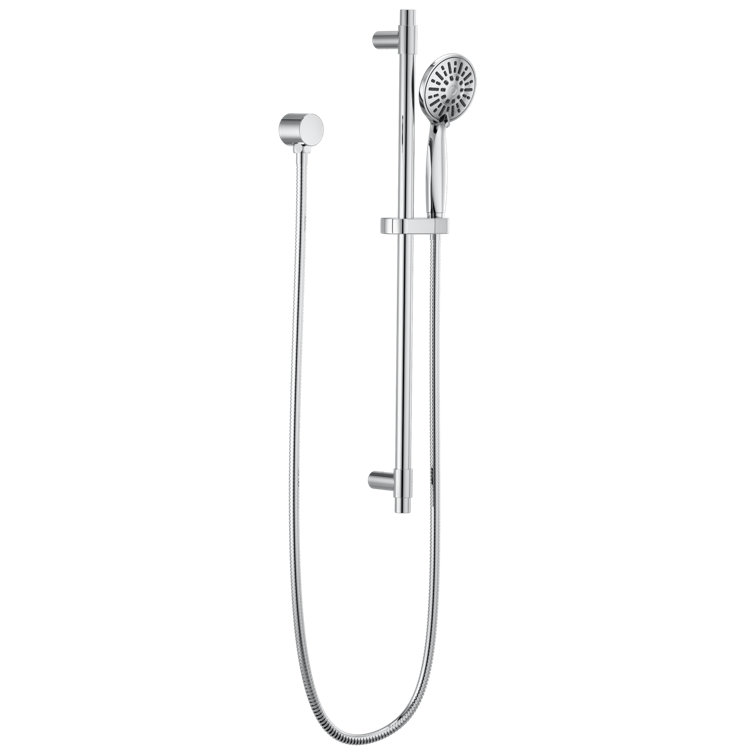 Chrome Slide Bar Handheld Shower with Hose