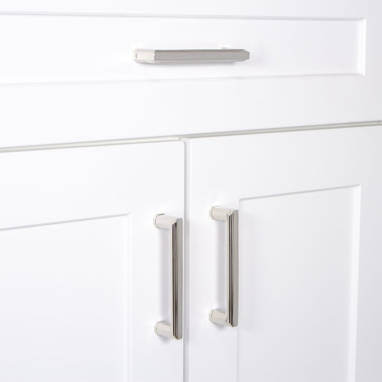 Polished Nickel Traditional Bar Handle Pull with Mounting Hardware