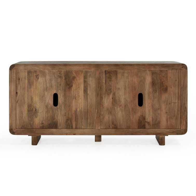 Holmes 78'' Brown Mango Wood Art Deco Sideboard