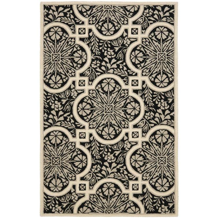 Hand-Tufted Francesca Blue Wool Round Area Rug, 5' x 8'