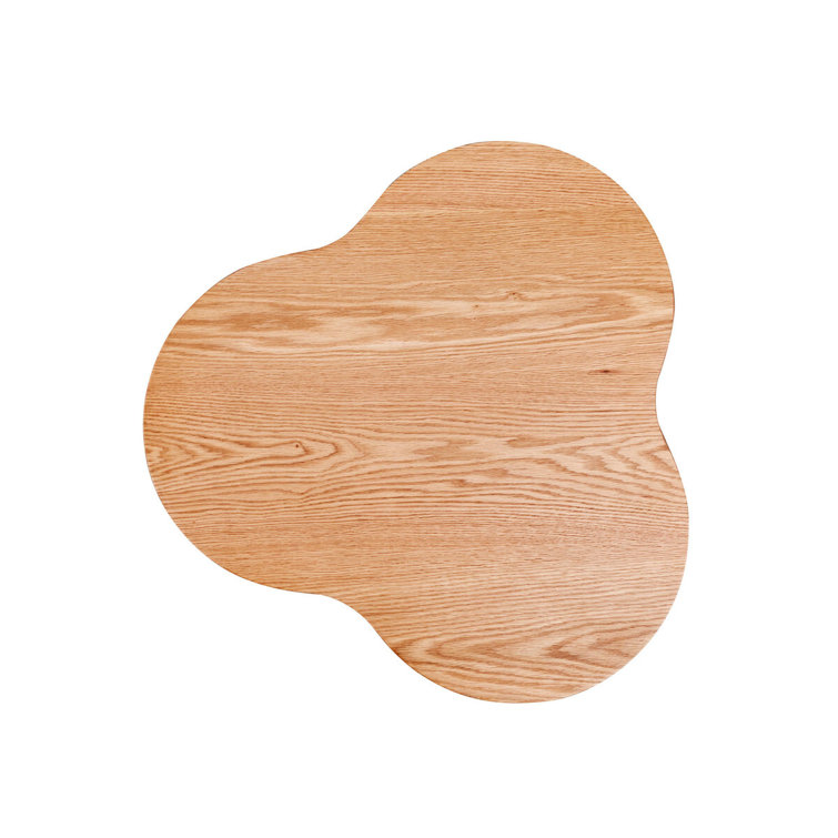 Natural Oak Abstract Shaped Accent Table