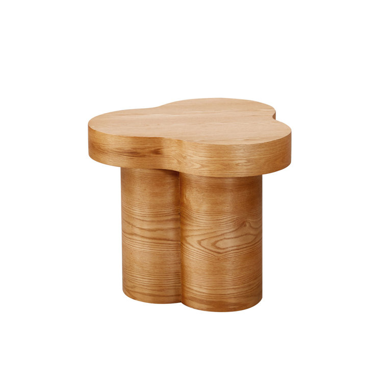 Natural Oak Abstract Shaped Accent Table
