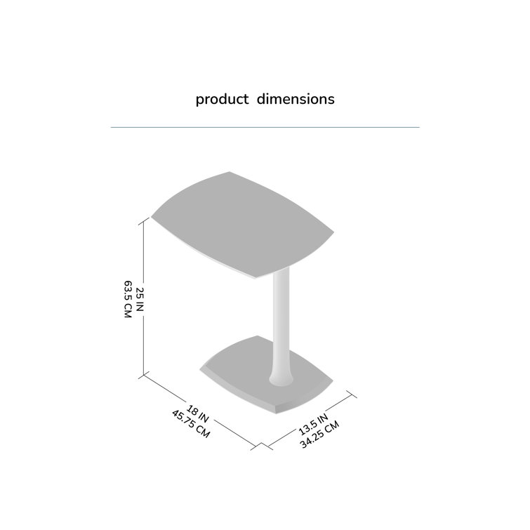 Black Mango Wood C-Shaped End Table