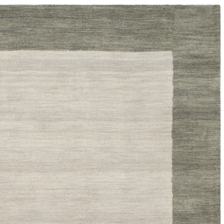 Handmade Gray Wool Rectangular Area Rug 27'' x 144''