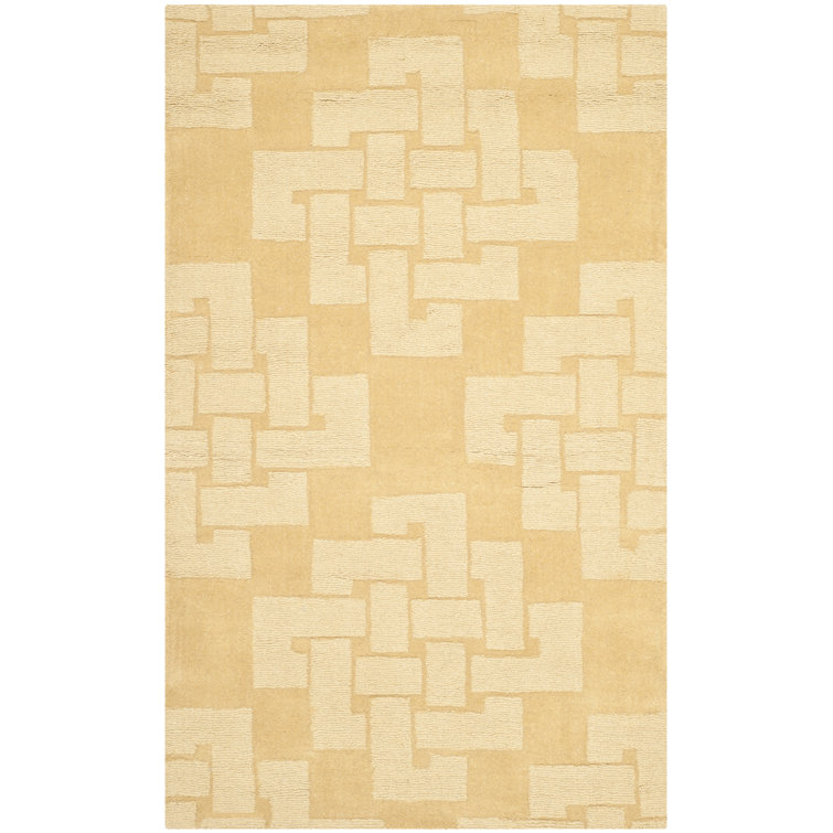 Rattan Geometric Hand-Tufted Wool Area Rug, 3' x 5'