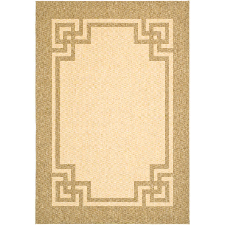 Beige and Dark Beige Tufted Handmade Rectangular Rug