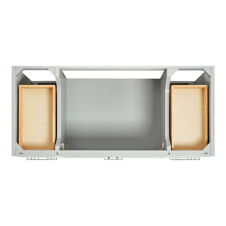Stafford 48" Gray Hardwood Single Freestanding Vanity Cabinet