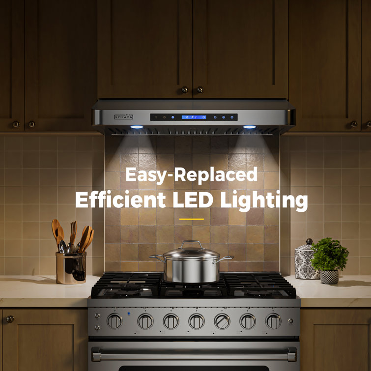 36-Inch Stainless Steel Under Cabinet Range Hood with LED Lights