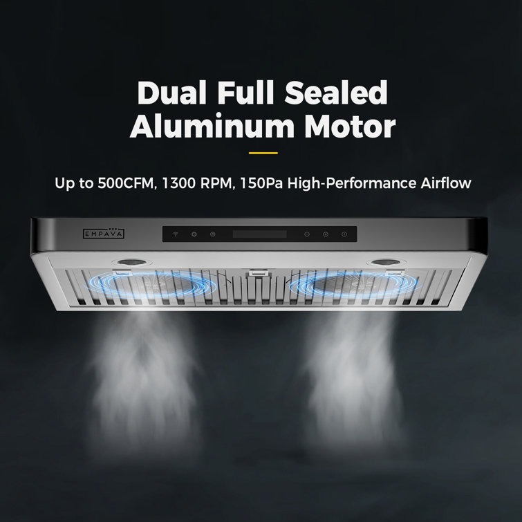 36-Inch Stainless Steel Under Cabinet Range Hood with LED Lights