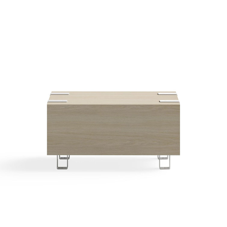 Modern Beige & White Laminated Wood Stackable Office Storage
