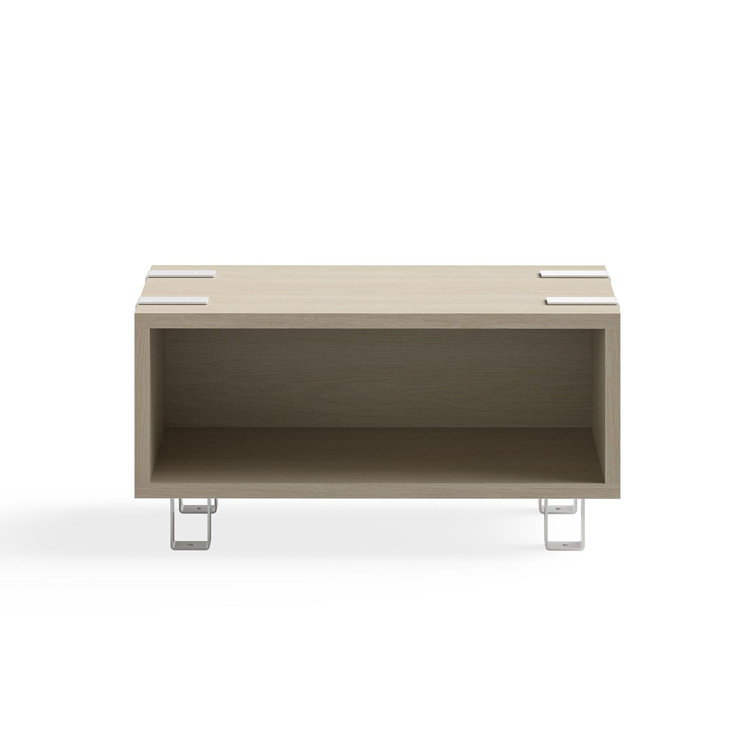 Modern Beige & White Laminated Wood Stackable Office Storage