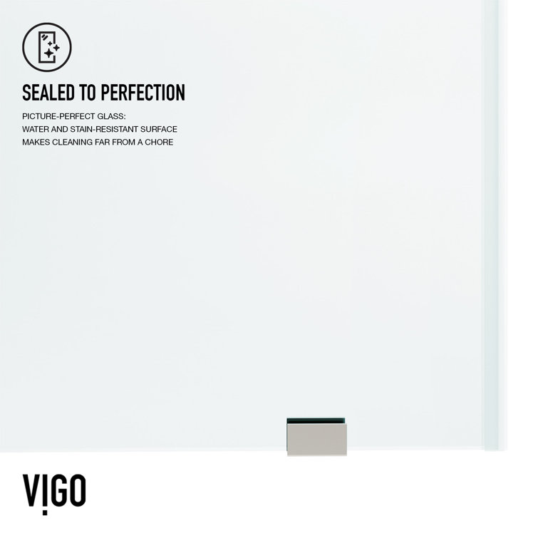 Elan 68-72" Stainless Steel Frameless Sliding Shower Door with Clear Glass