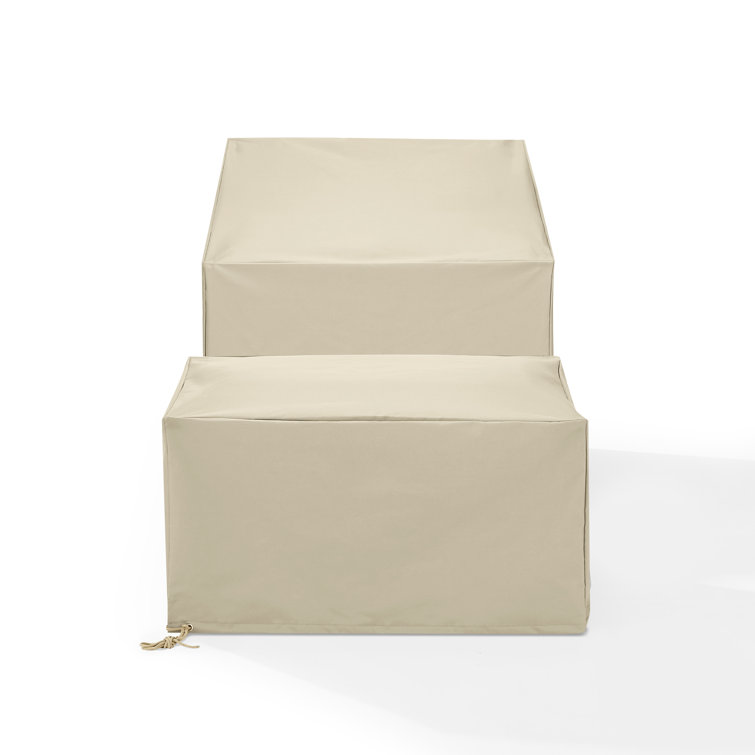 Tan Heavy Gauge Vinyl Outdoor Furniture Cover Set