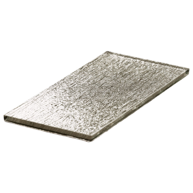 Salvatore Polished Gold Glass Subway Wall Tile 4-in x 8-in