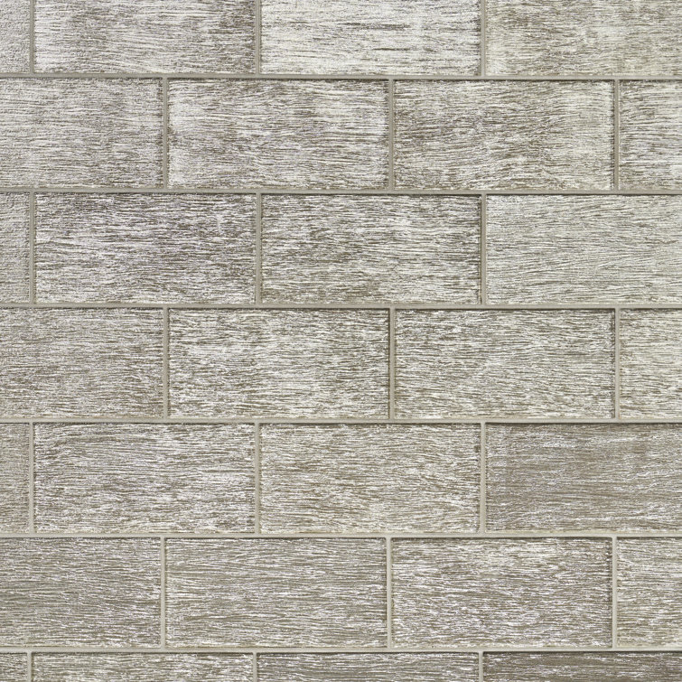 Salvatore Polished Gold Glass Subway Wall Tile 4-in x 8-in