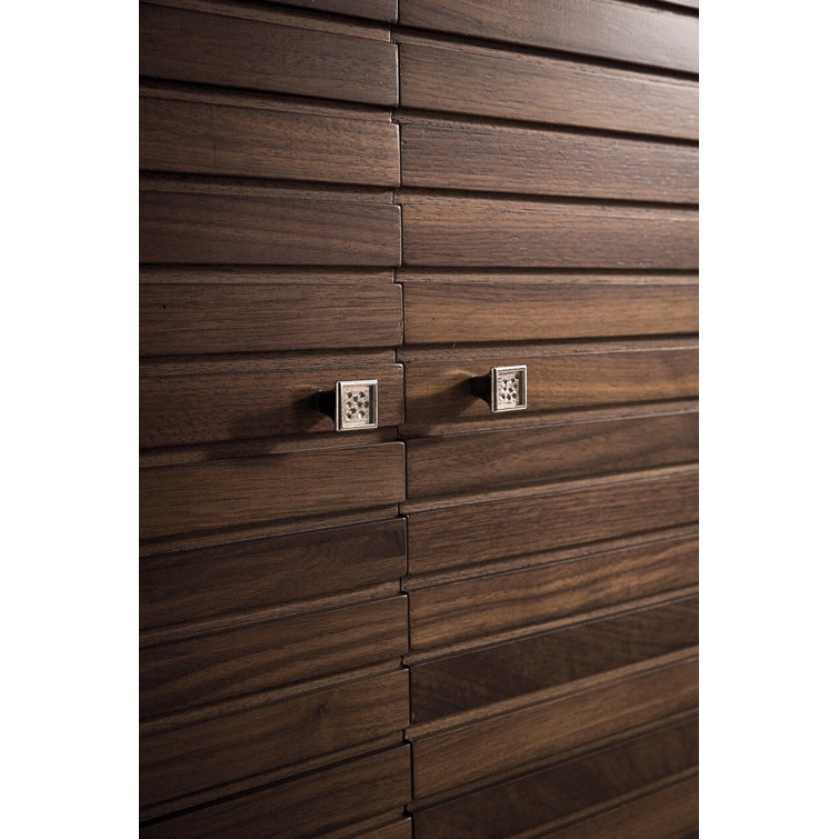 Linden 24" Mid-Century Walnut Solid Wood Bathroom Vanity Base
