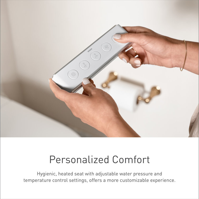 White Elongated One-Piece Smart Toilet with Remote