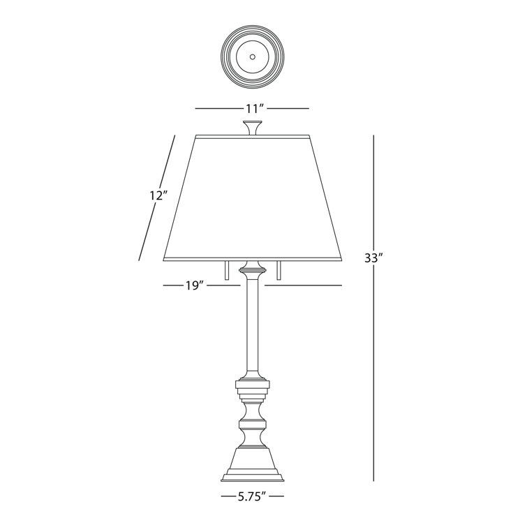 Arthur Bronze Stick 34" Modern Candlestick Table Lamp