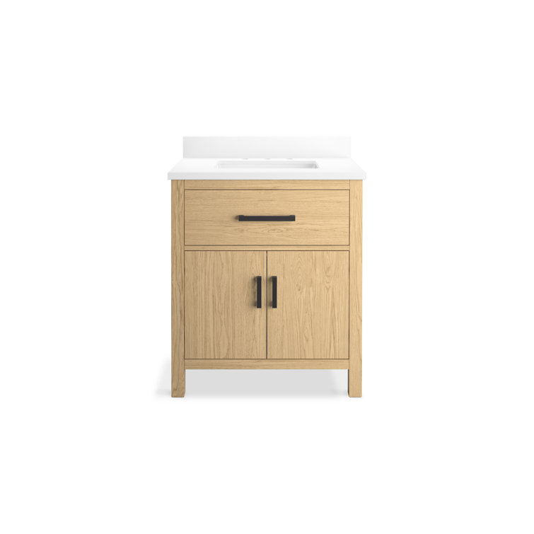 Kresla 30" Light Oak Bathroom Vanity with Quartz Top