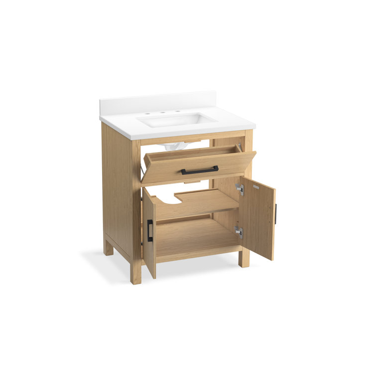 Kresla 30" Light Oak Bathroom Vanity with Quartz Top