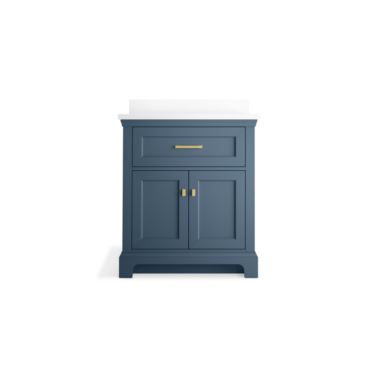 Charlemont 30'' Tidal Blue Bathroom Vanity with Quartz Top