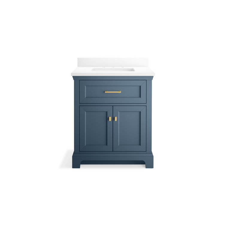 Charlemont 30'' Tidal Blue Bathroom Vanity with Quartz Top