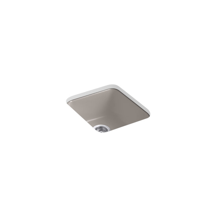 Truffle Enameled Cast Iron Single-Bowl Kitchen Sink