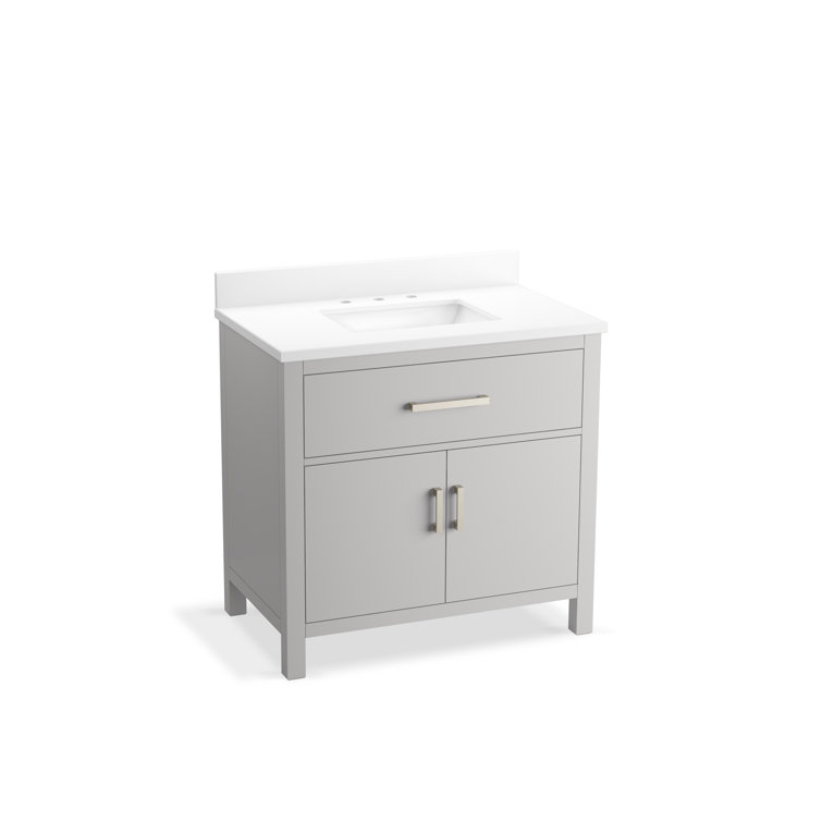 Kresla 36" Atmos Grey Freestanding Bathroom Vanity with Quartz Top