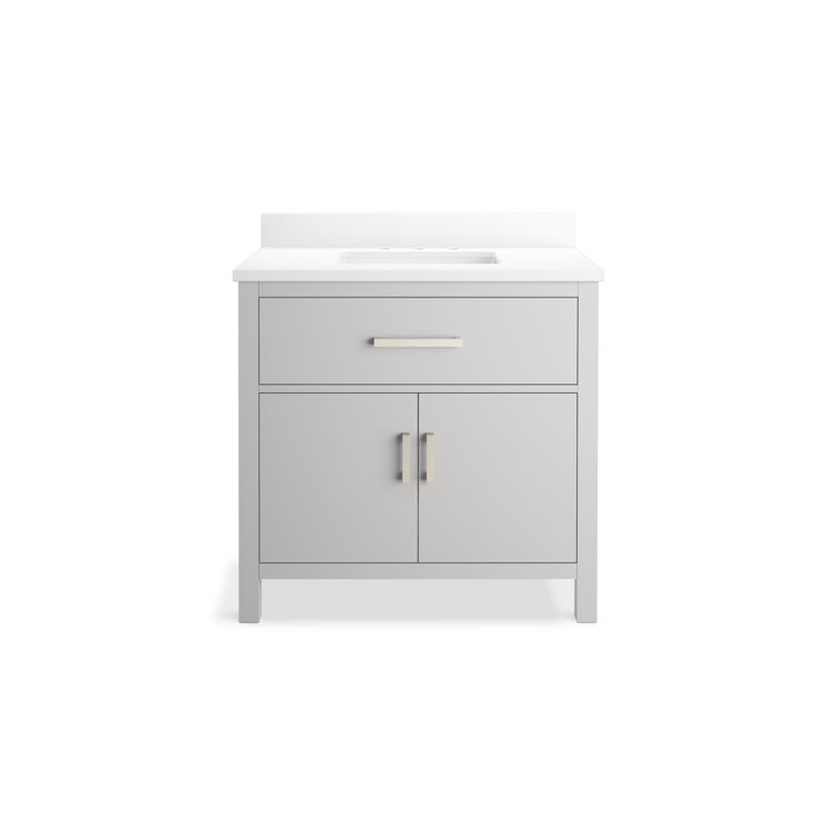 Kresla 36" Atmos Grey Freestanding Bathroom Vanity with Quartz Top